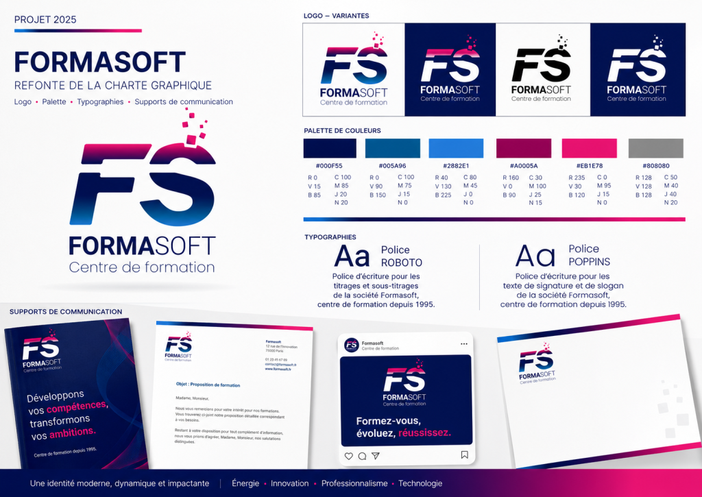 Présentation de la nouvelle identité de marque de la société Formasoft