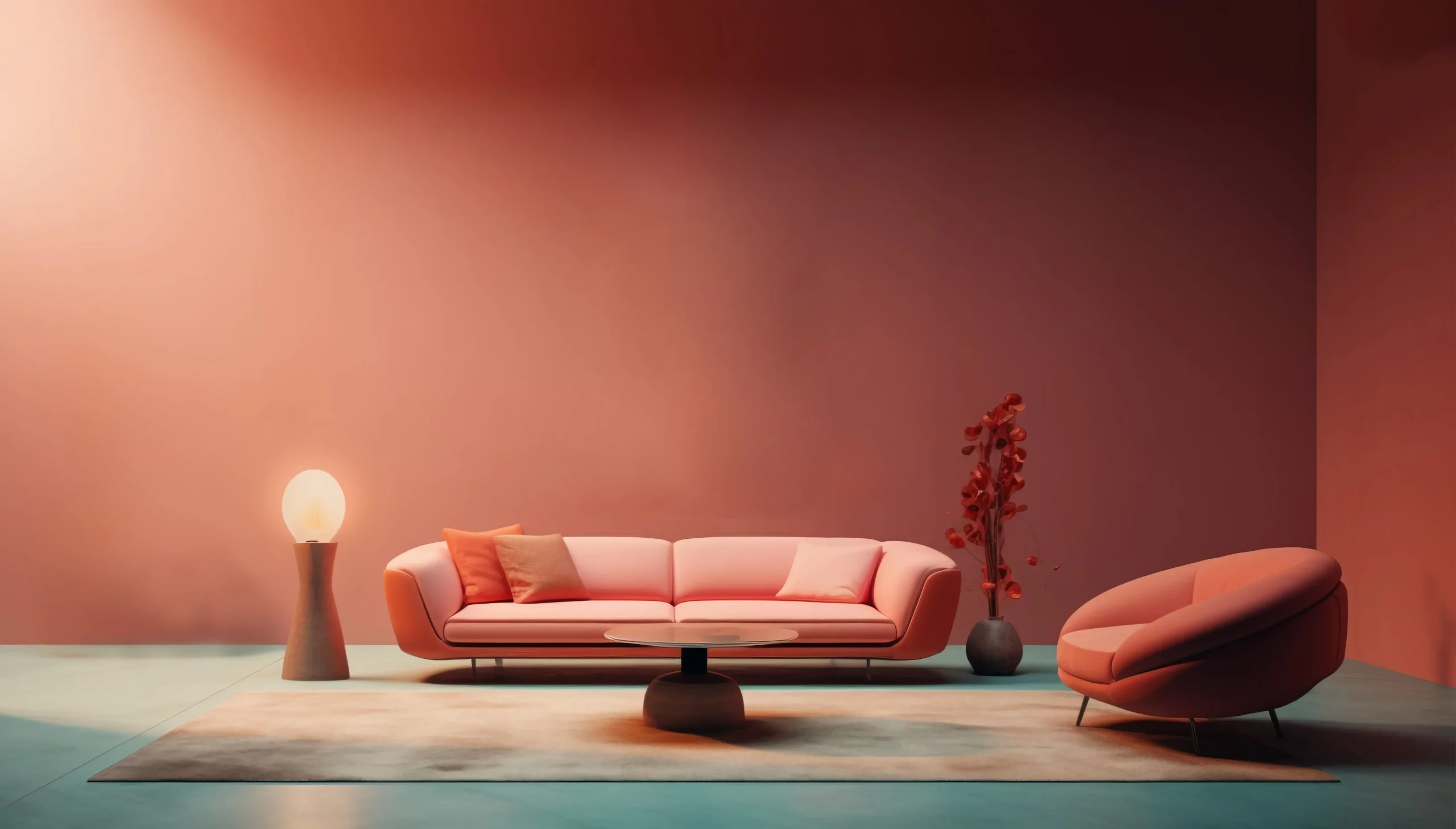 Intérieur design avec canapé et fauteuil de la Maison Lugassy à Monaco